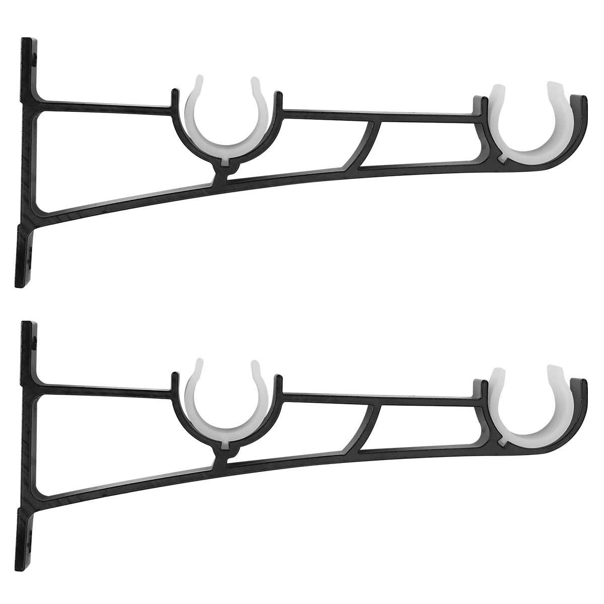 Hang Curtain Bracket Rod Holders Single Hook Into Window Frame Aluminum Alloy