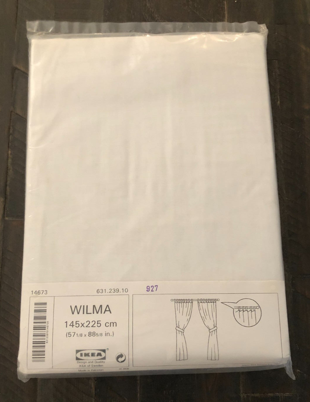 IKEA Wilma White Curtain Panels 57″ x 88″ Sealed New