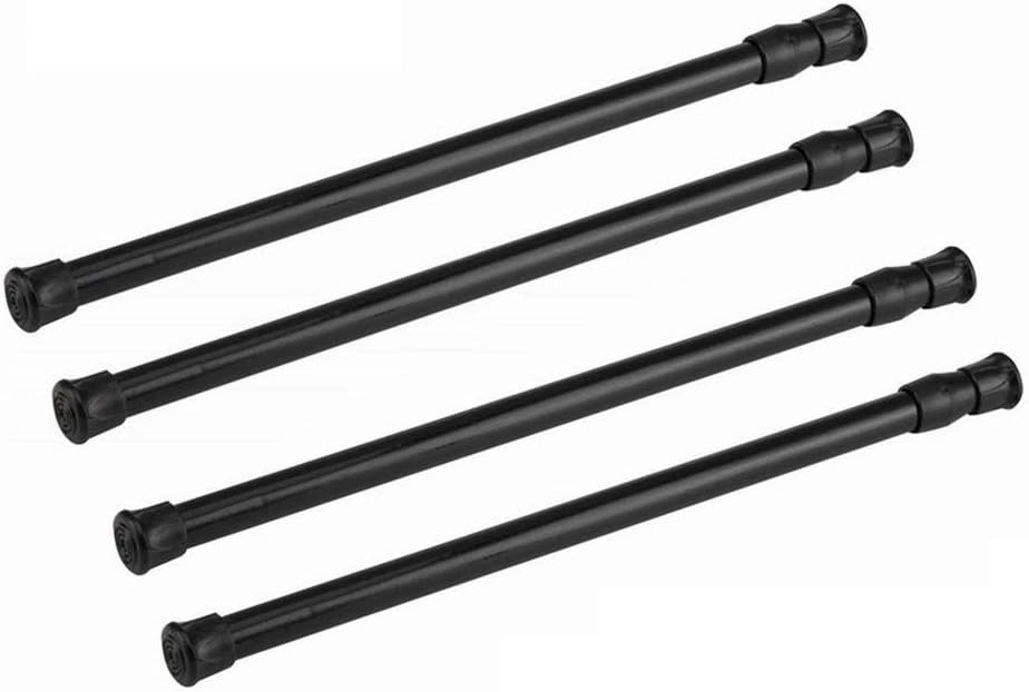Cupboard Bars Tension Rods, 4 Pack Spring Tensions Rods 11.8 to 20 Inches Steel
