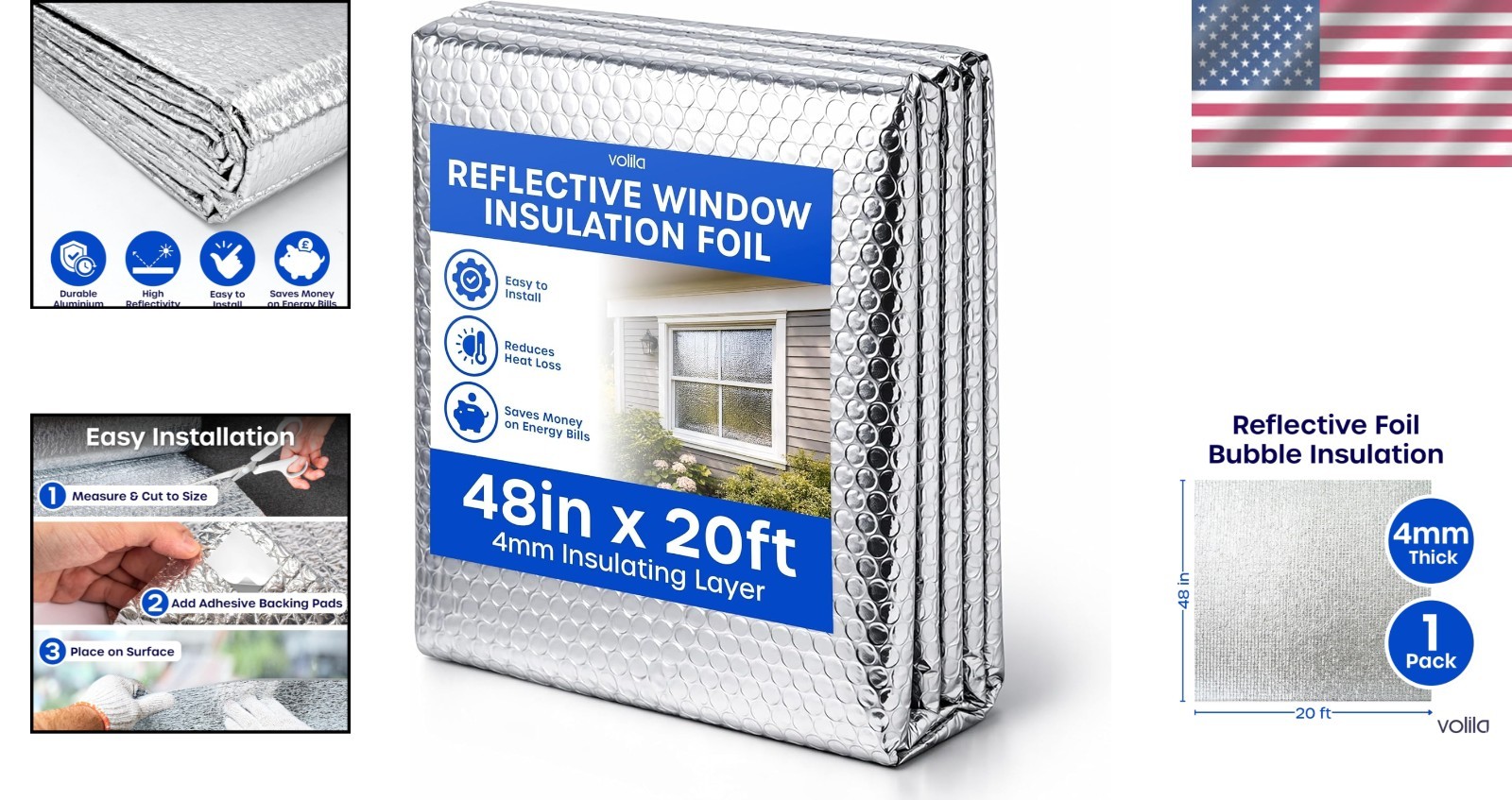 Double-Sided Aluminum Foil Bubble Insulation