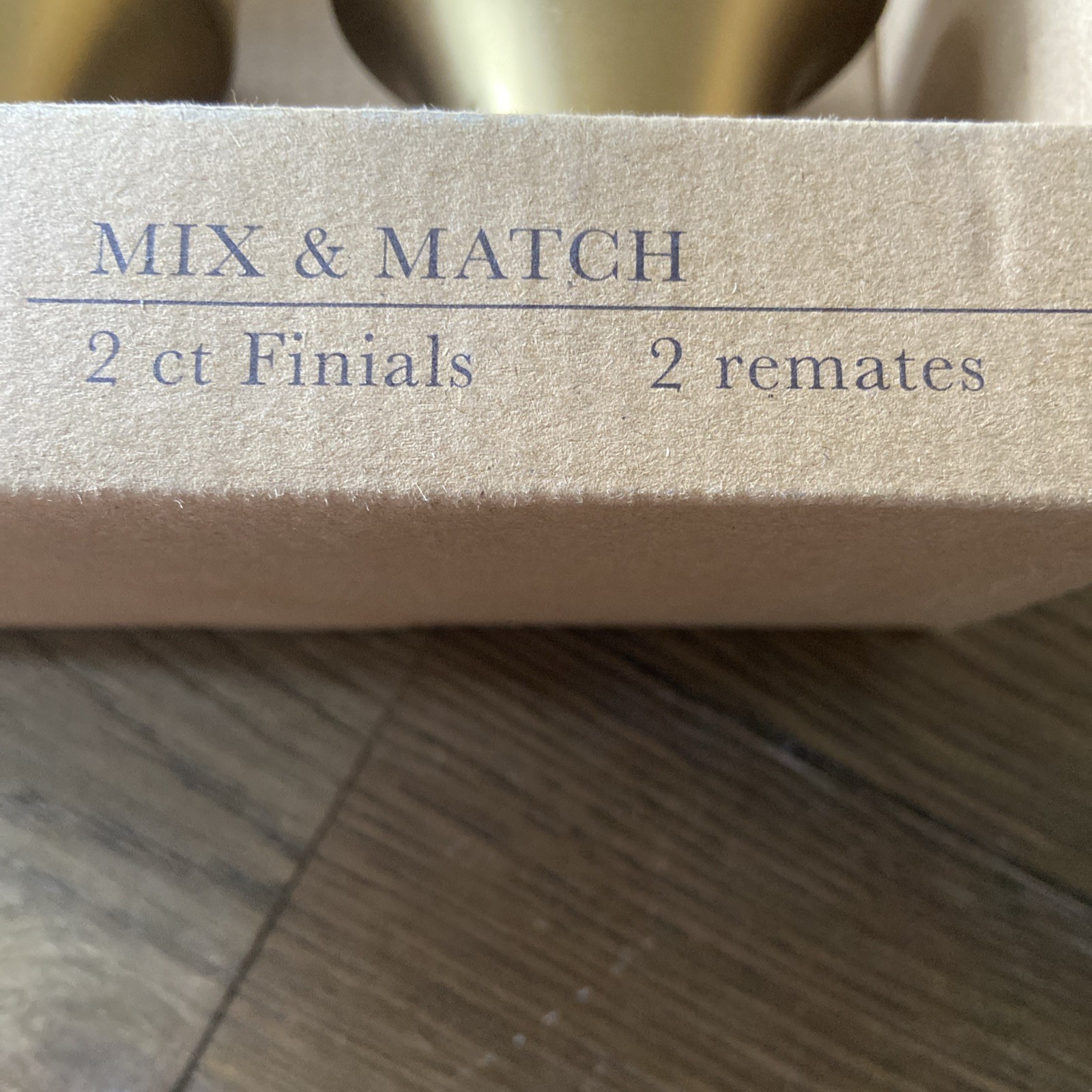 Allen Roth Mix And Match 2-ct Finials Brushed Gold Finish {E7}