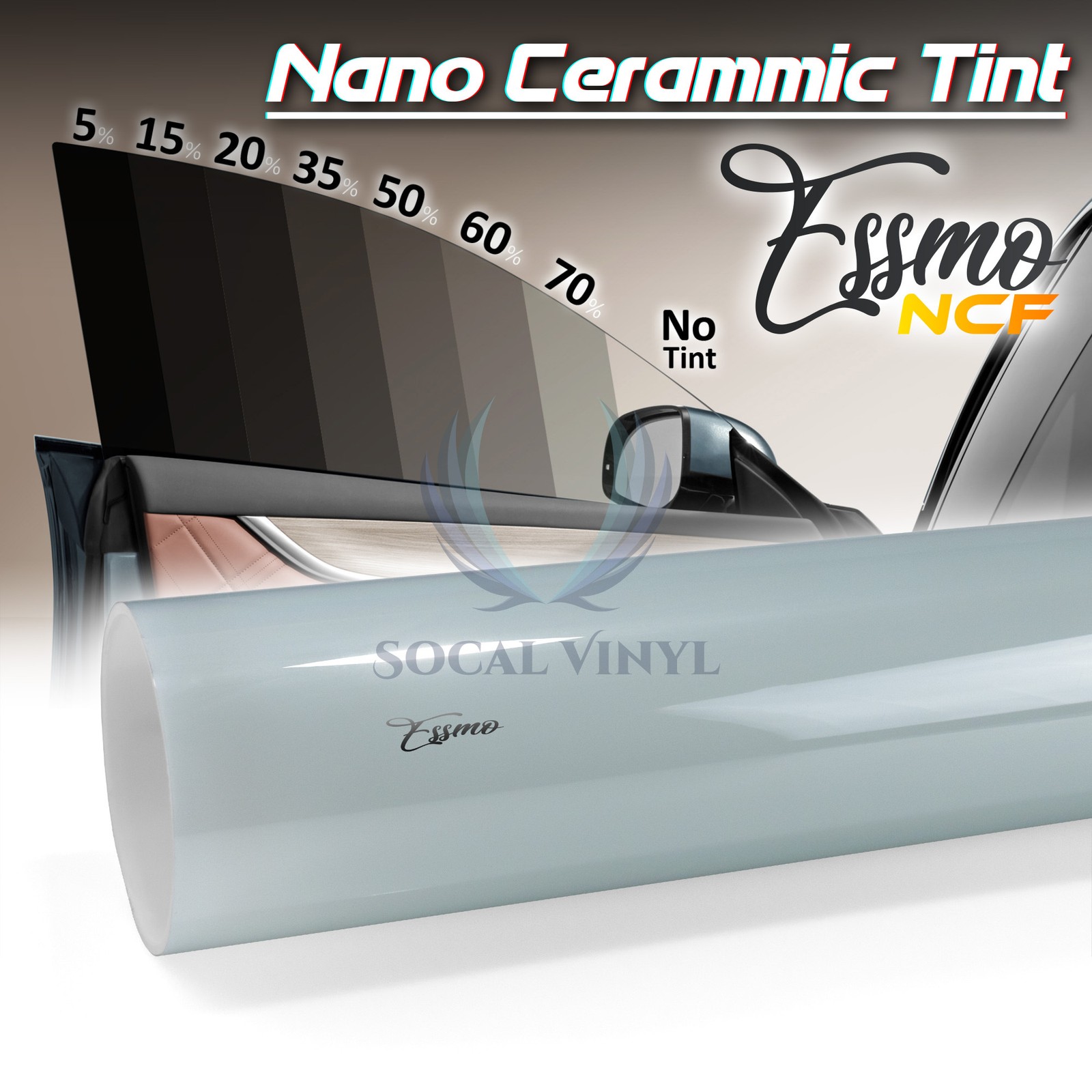 ESSMO Nano Ceramic Window Tint Film 70% VLT Car Home UV Heat Protection NCF70