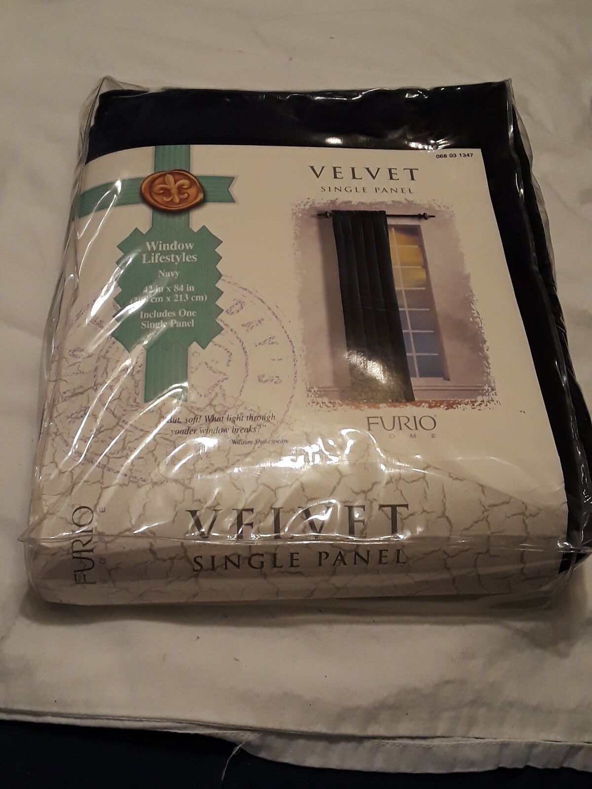 NEW Navy Blue Velvet Single Panel Furio Home Dayton Hudson Curtains Any room