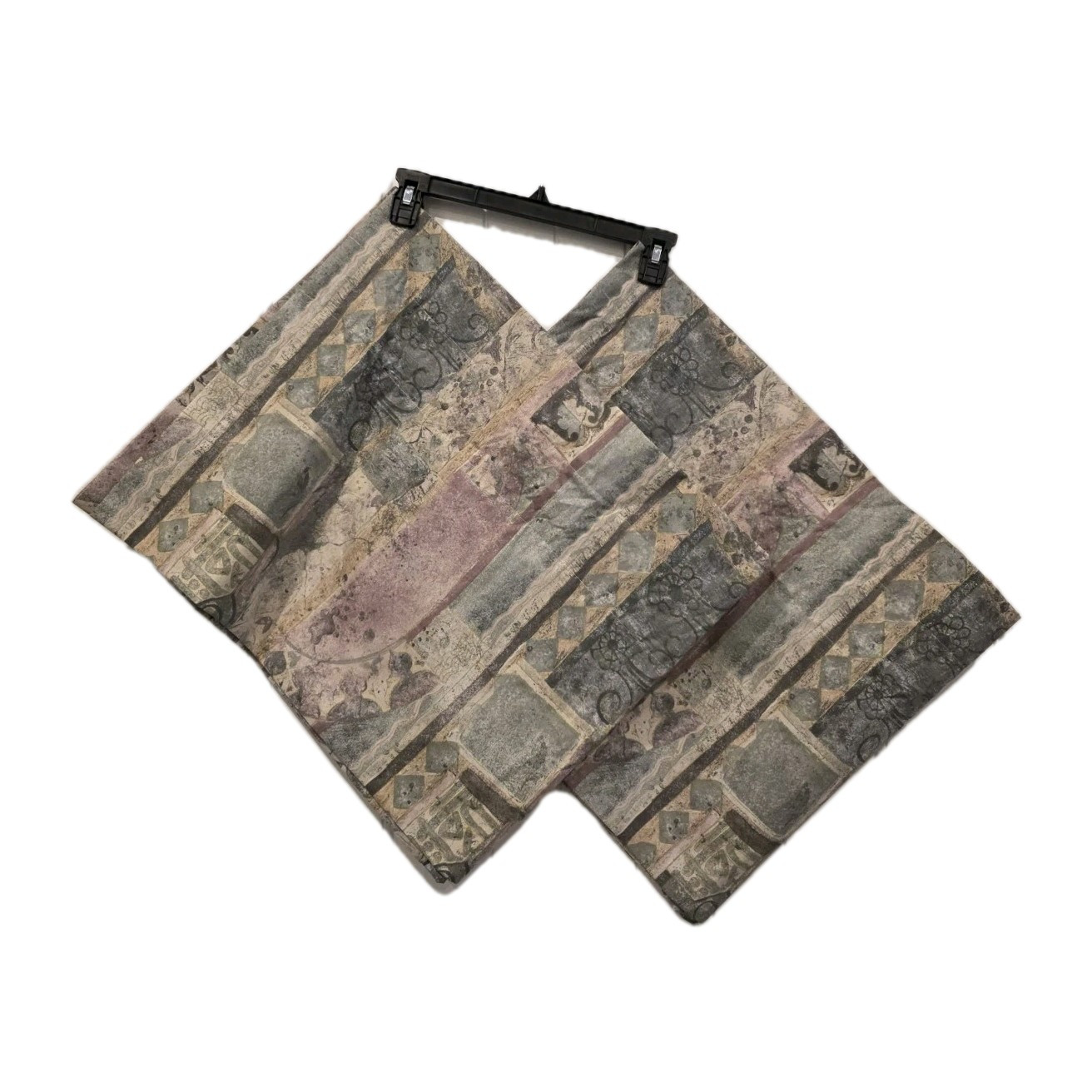 CROSCILL BENETELLO MAUVE MULTI PASTEL TUSCAN TAILORED BLOUSON VALANCE 17.5x89in
