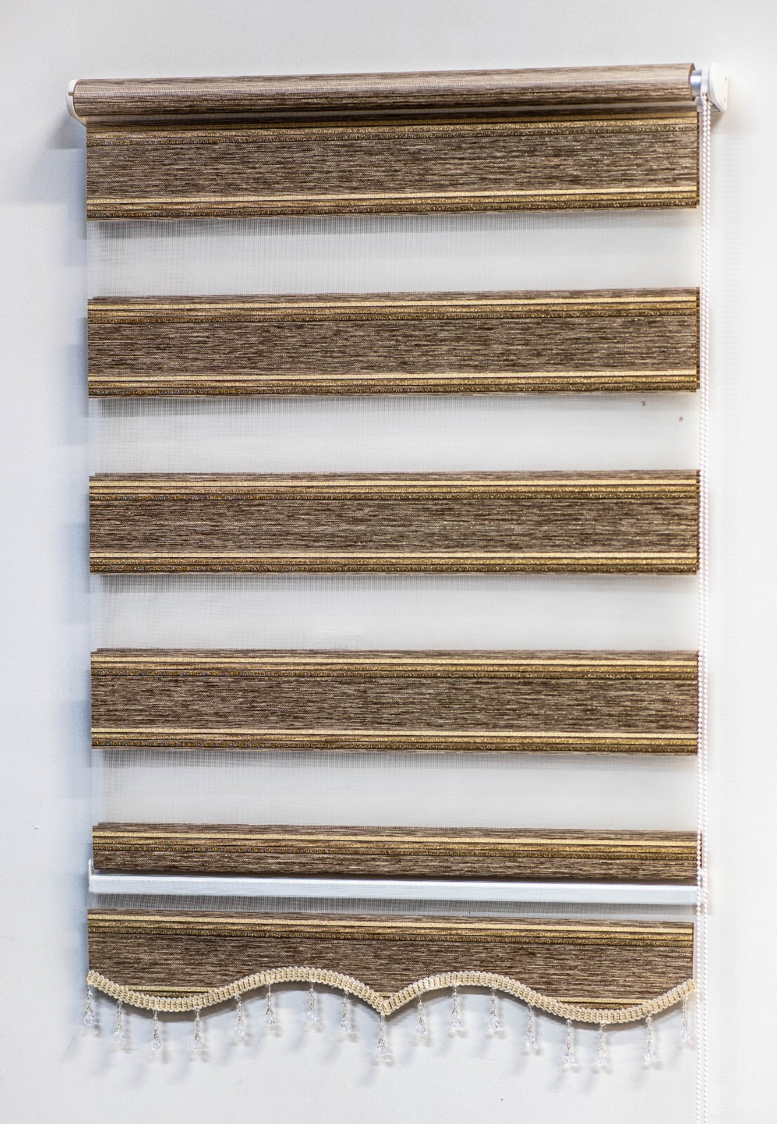 Horizontal Window Shade Blind Zebra Dual Roller Blinds Curtains,Easy to Install