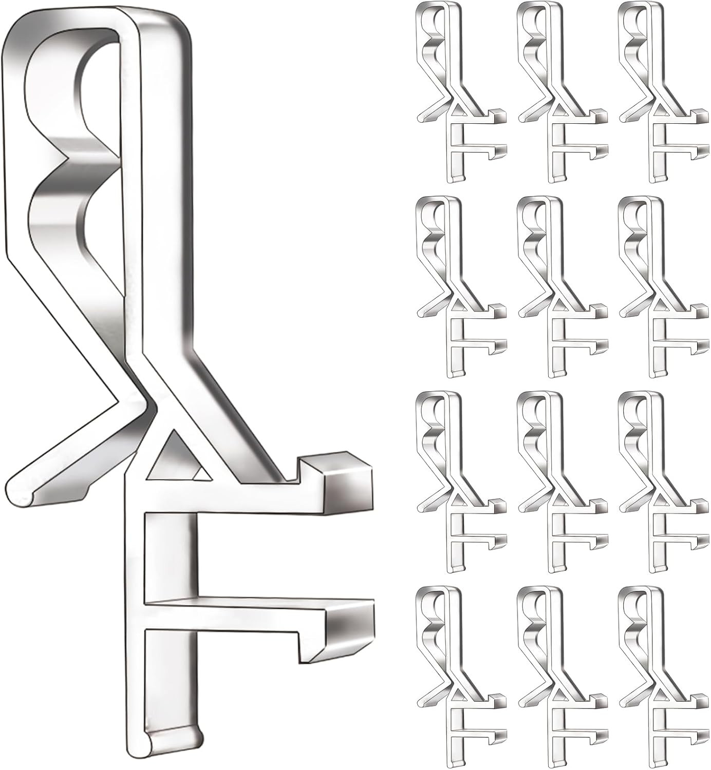 12 PCS Hidden Valance Clips for Window Blinds,1-7/8 inch Clear Plastic Valance C