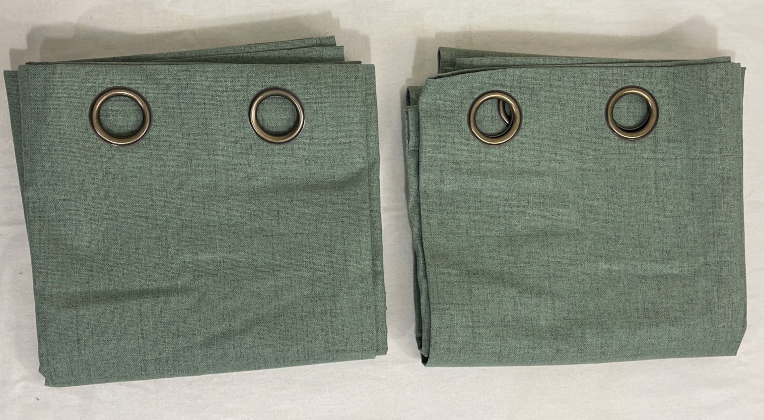 1 pair Blackout Curtains-Light Forest Green Large Eyelets Rod opening 50″X 96″