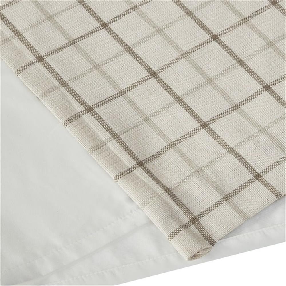 Pemberly Row Polyester Tab Top Panel with Fleece Lining in Natural
