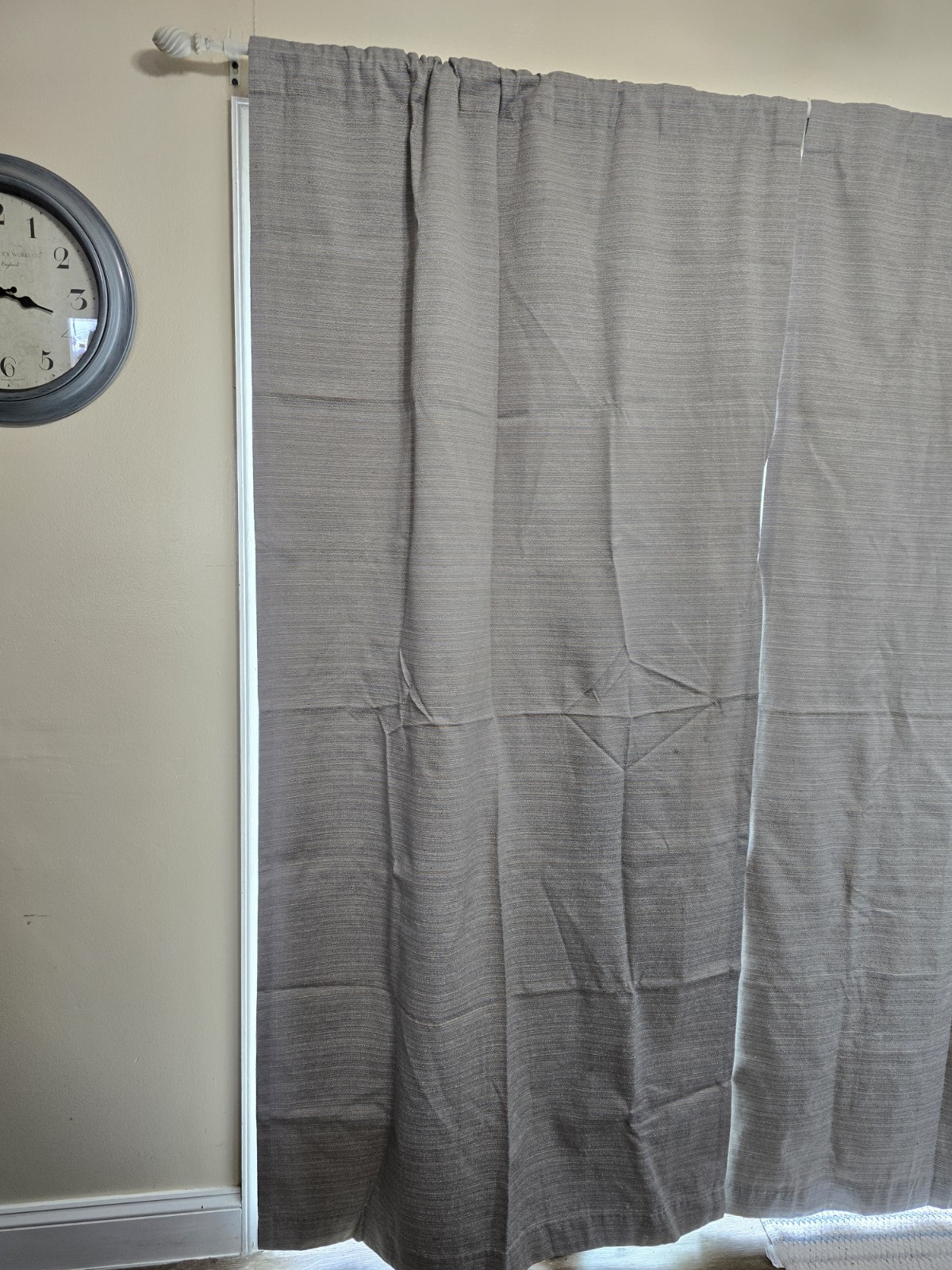 Springs Global 42 X 84in Grey/ Gold Design Curtains Set