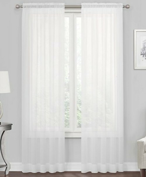 Lichtenberg Brand ~ Voile ~ Single Curtain Panel ~ No. 918 ~ 59″ x 54″ ~ White