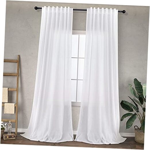 Long Curtains 120 Inch Length for Living Room 2 52″W x 120″L (Pack of 2) White