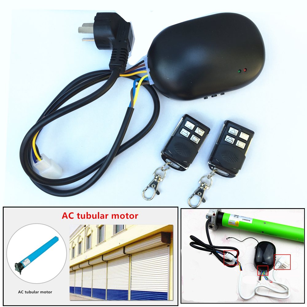 Roller Shutter Garage Shop Door Tubular Motor Remote Control + 2 wireless Fobs