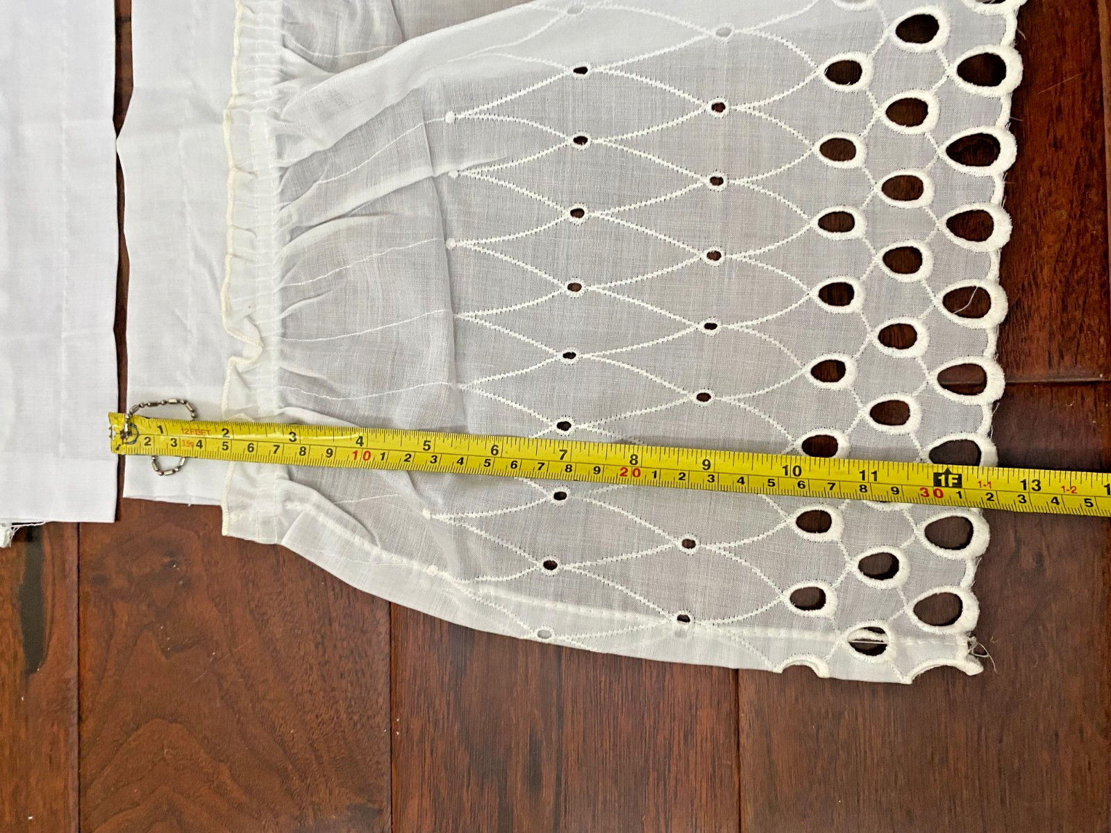 White Redi Prest No Iron Valence Curtains 51″ x 12″ set of 2 50% Poly, 50% Rayon