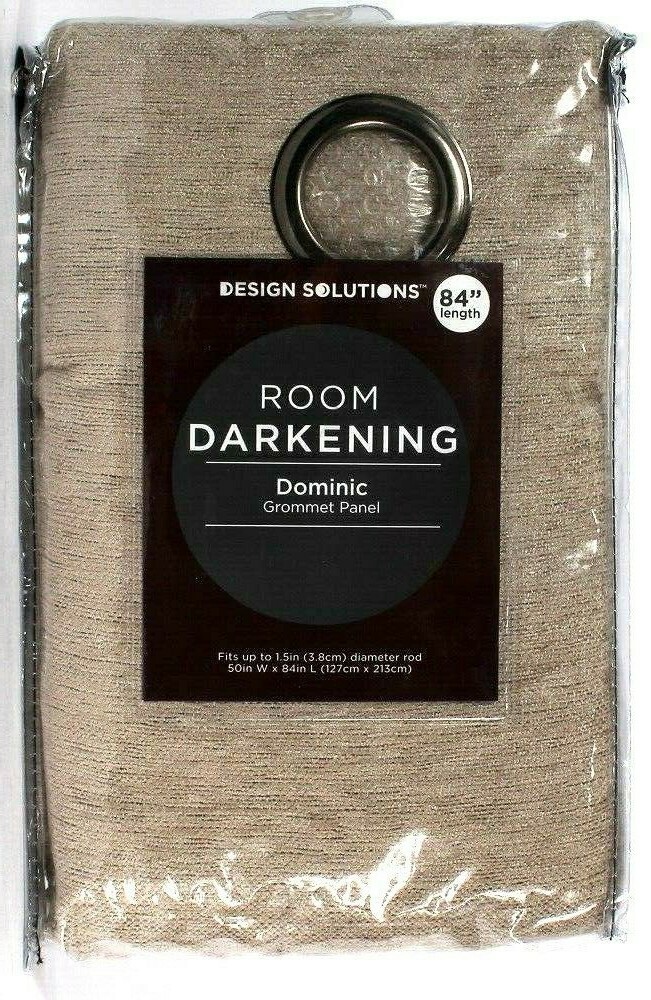 1 Count Design Solutions Room Darken Dominic 50″ X 84″ Linen Grommet Panel