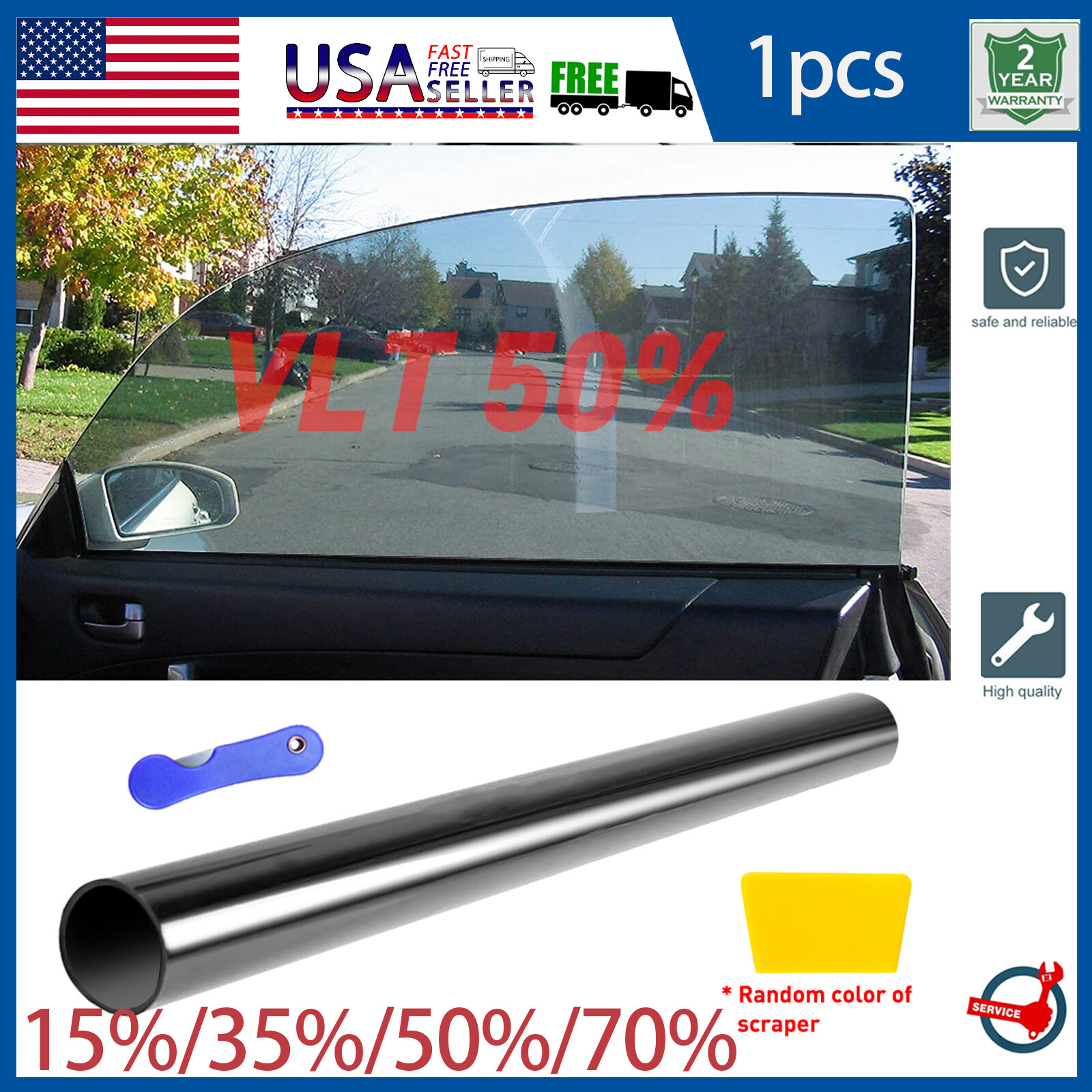 100% UV Heat Rejection 50%/70%/35%VLT Nano Tint Window Film CAR Home 20″X10ft