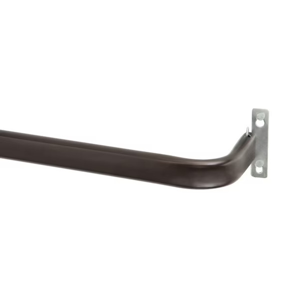 Mainstays 2″ Espresso Metal Wrap Around Adjustable Curtain Rod, 48-86″