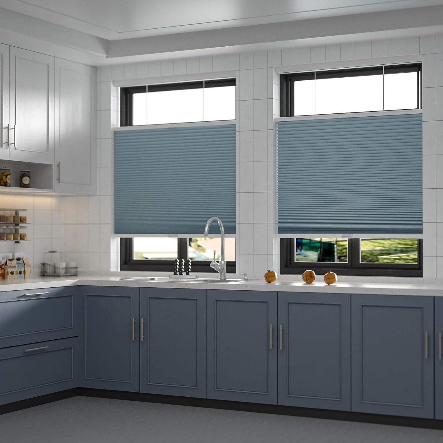 CUSTOM 100% Blackout Top Down Bottom Up Cellular Shades Honeycomb Window Blinds
