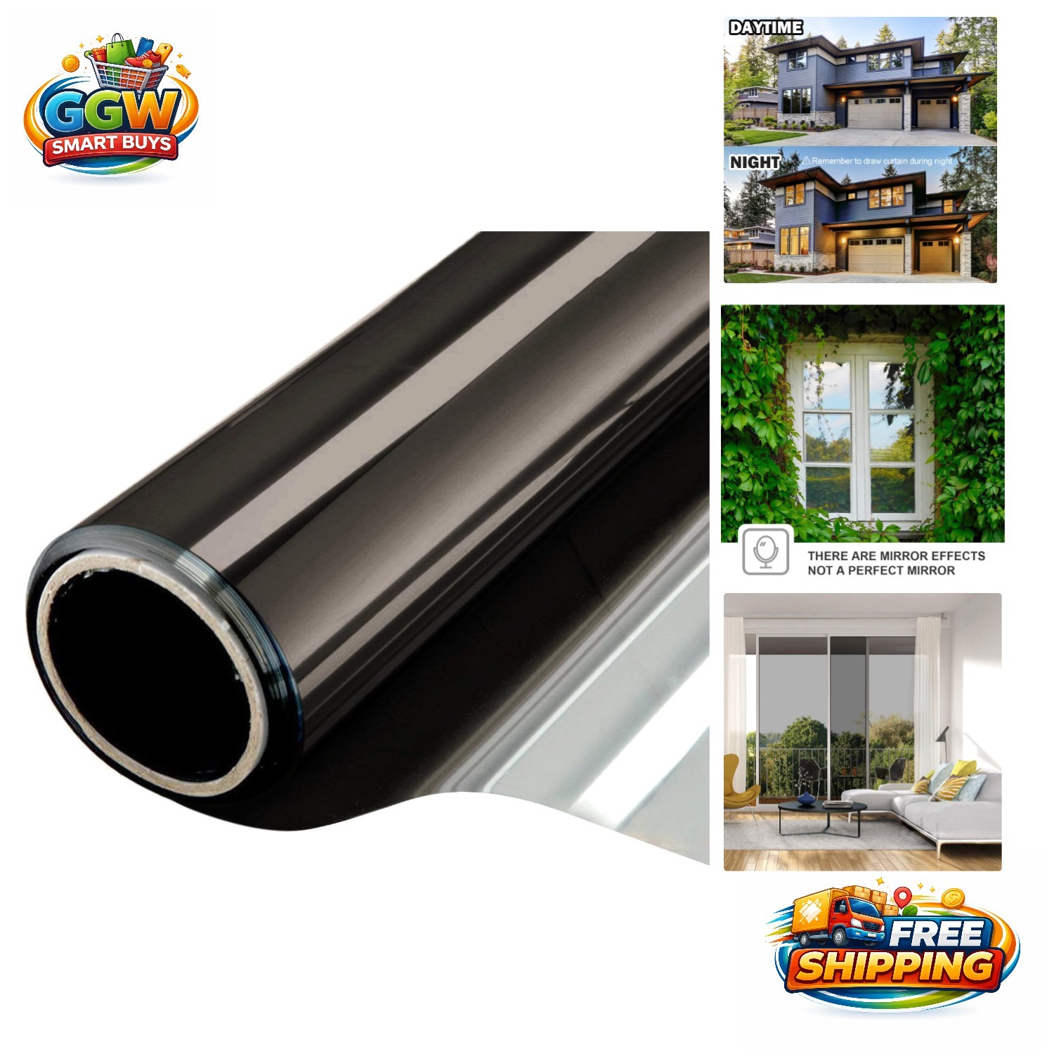 6 Mil One Way Mirror Window Film – Easy Installation & Energy Saving Solution