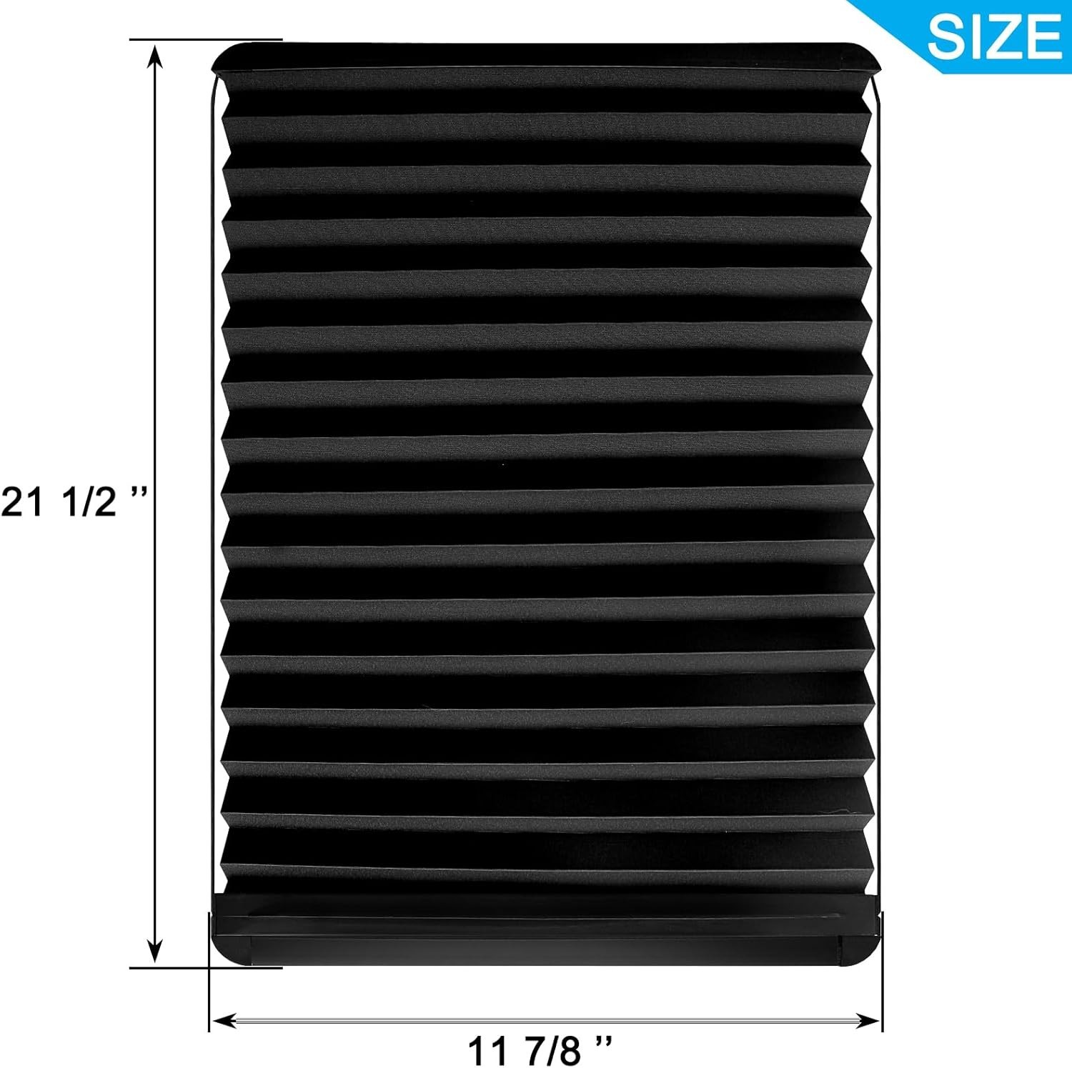 Thin Shade Ready RV Entry Door Window Lippert Prepped 12”x21” Pleated Blinds