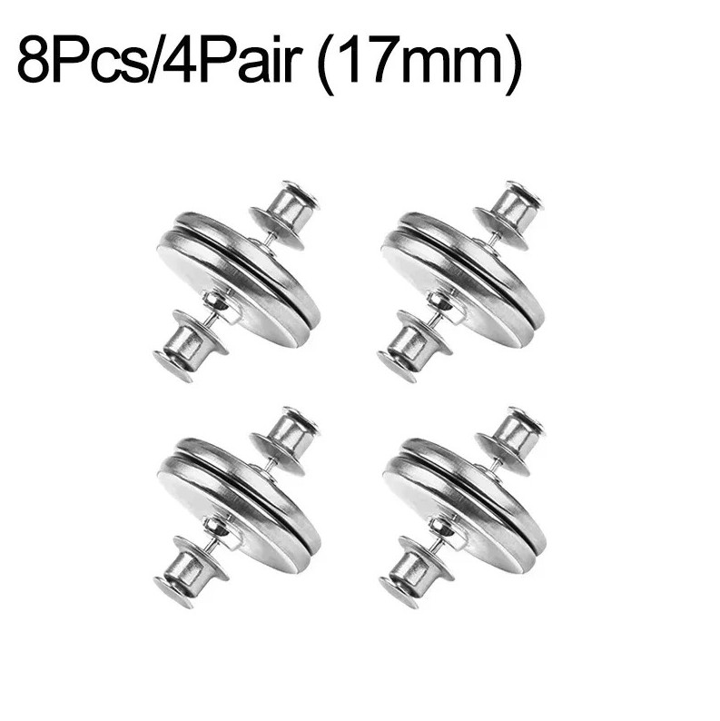4/8Pairs Magnetic Curtain Buttons: Alloy Light-Blocking Fastener Clips Set – NEW