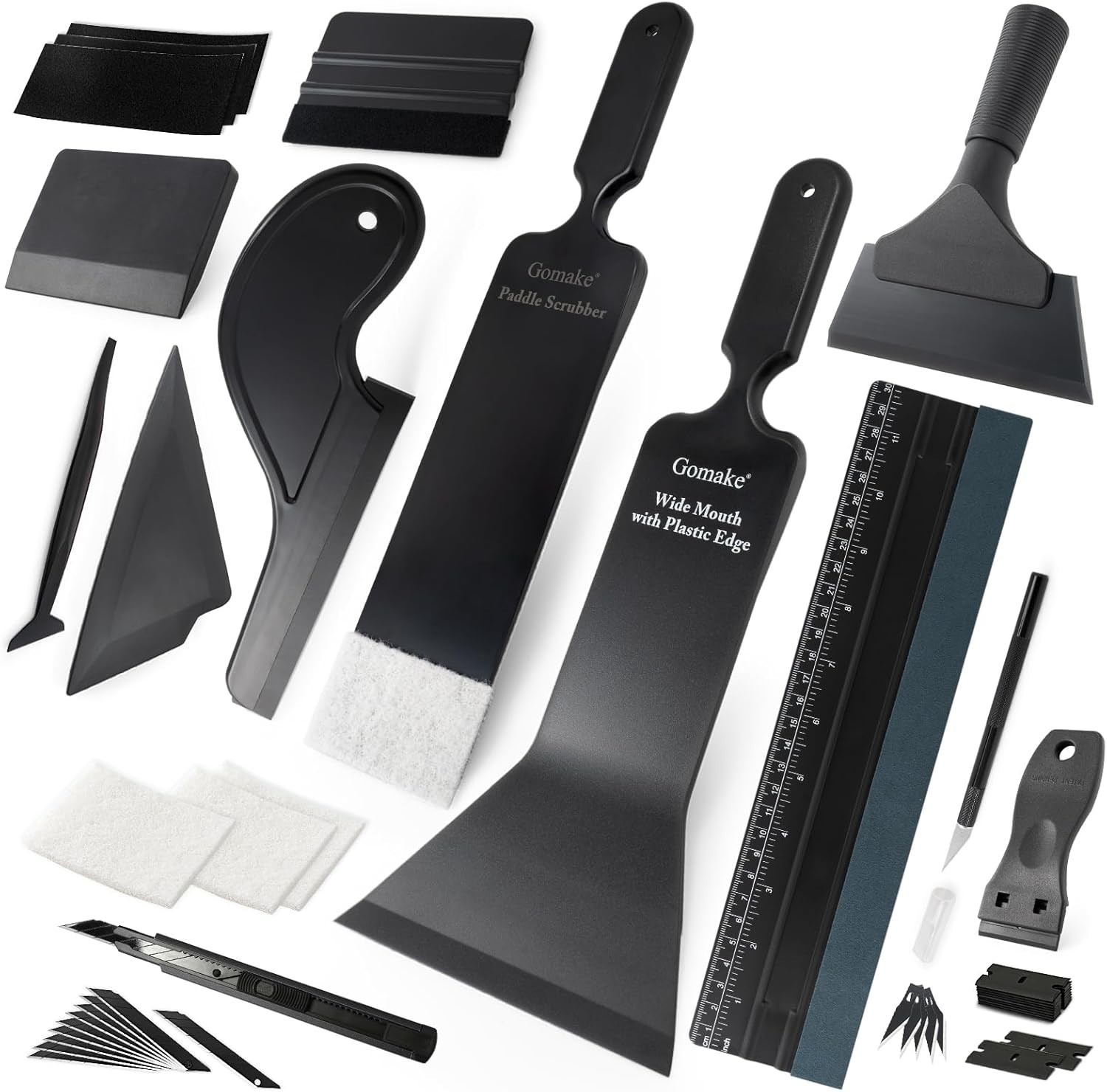 Window Tint Kit Vinyl Wrap Tool Car Windshield Back Black