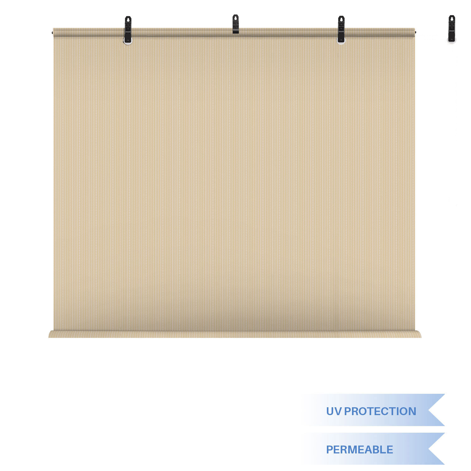 Roller up Shade Roller Shade Light Filtering Gazebo Porch Garden Outdoor Beige