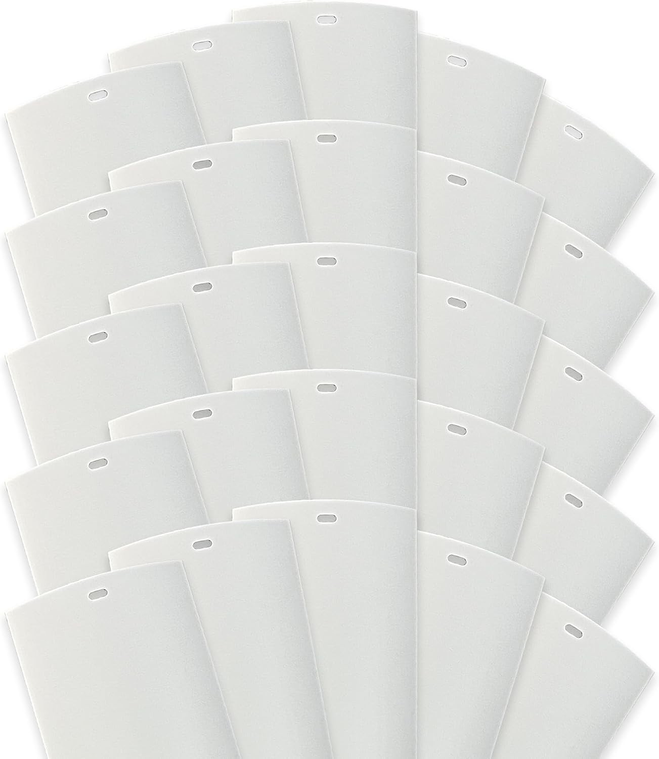 Vertical Blinds Replacement Slats White Heavy Duty PVC Vinyl Smooth Curved
