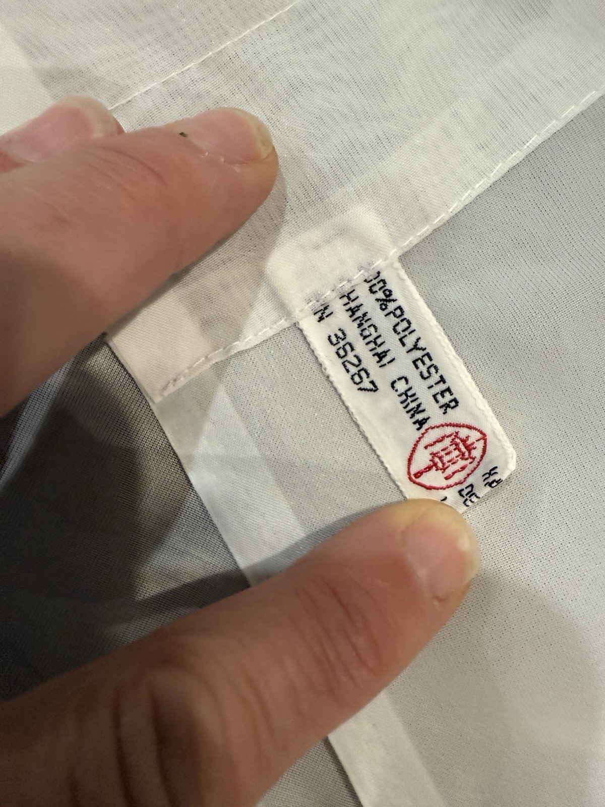 3 White VTG Embroidered Valance Curtain Sheer Blue Flowers Shanghai China 58″ 21