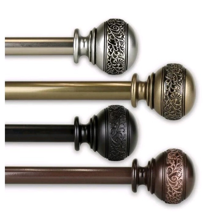 Rod Desyne Curtain Rod Finial (Set of 2) – Select Colors Sizes Finials ONLY