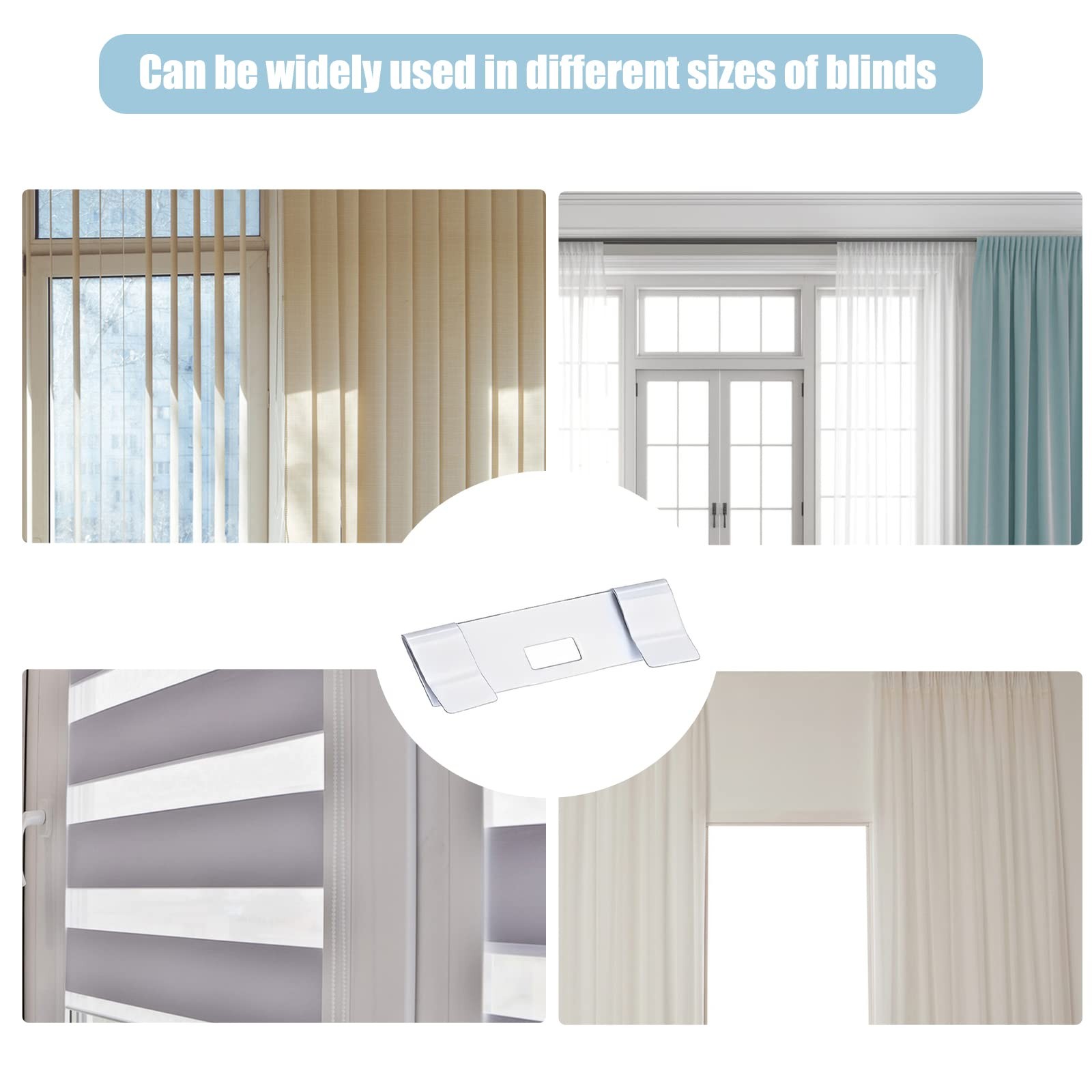 20 PCs Vertical Blind Repair Vane Metal Tabs Replacement Fixer Kit for Slats