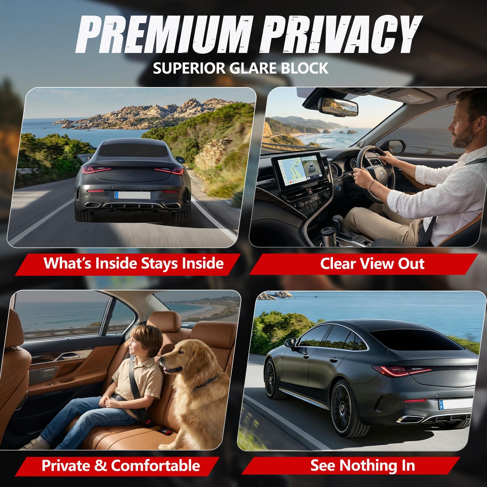 Ceramic Car Window Tint Film 15% VLT, 20″ x20FT – OneWay Daytime Privacy, No …