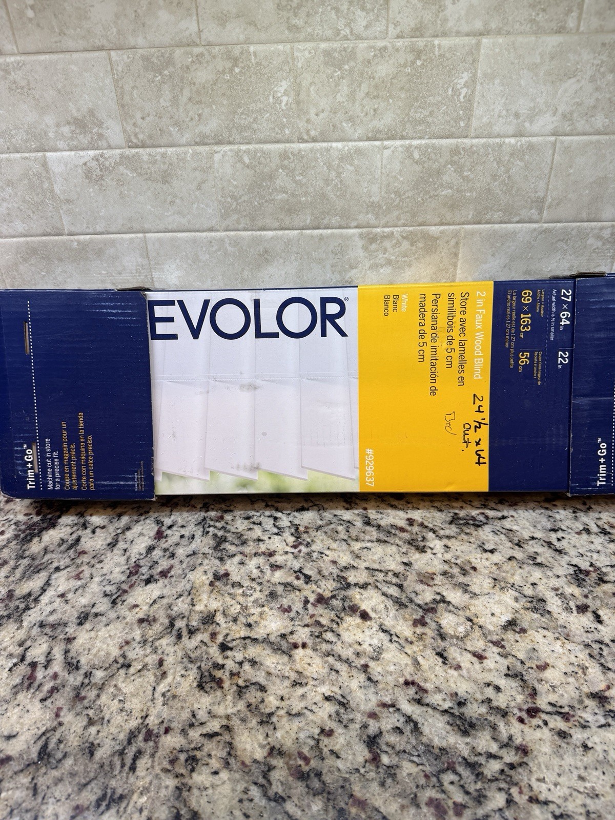 LEVOLOR Trim+Go 2-in Slat Width 24.5in x 64-in Cordless White Faux Wood Blinds