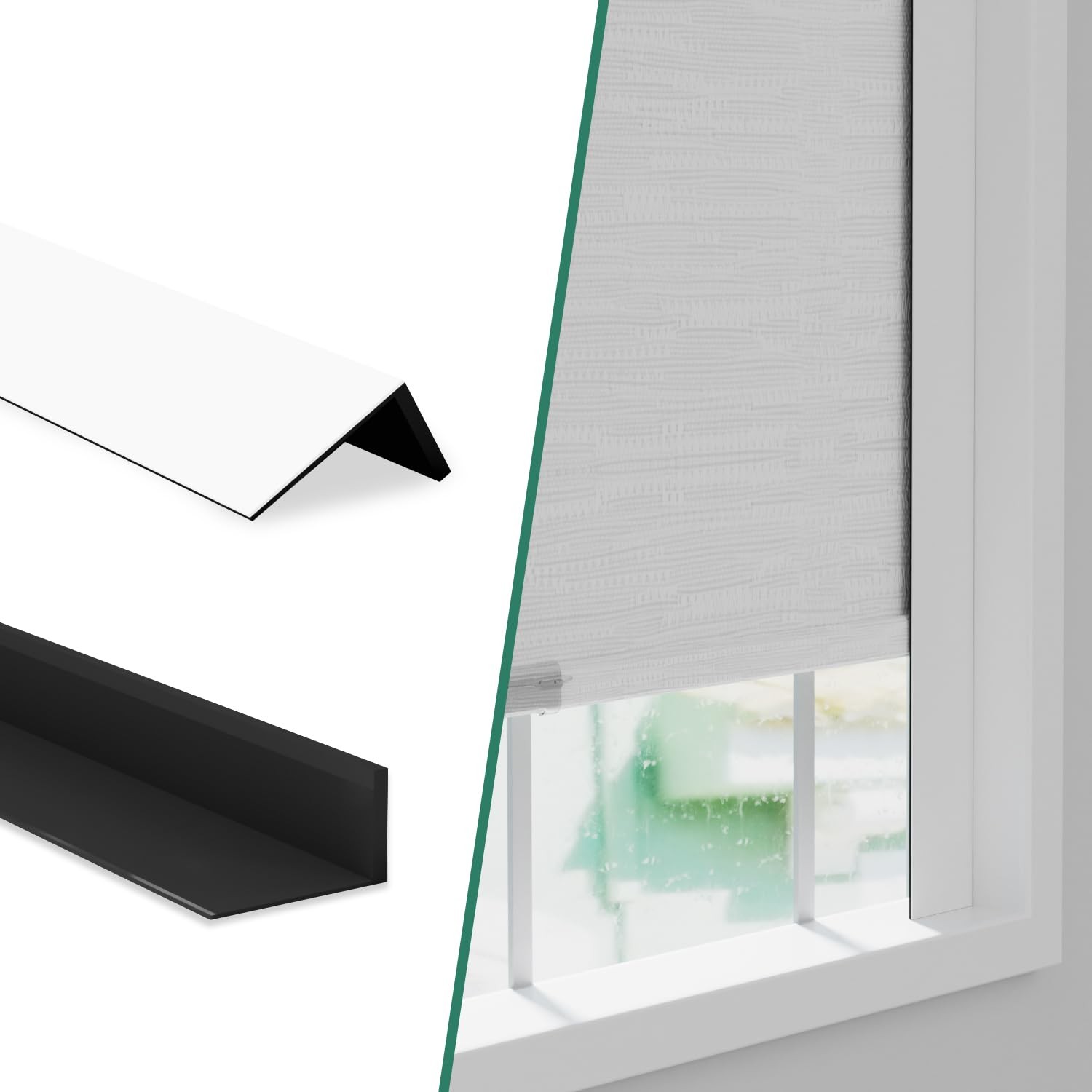 Bliwans Light Blocking Strips for Window Shades and Blinds, 100% Blackout PVC…