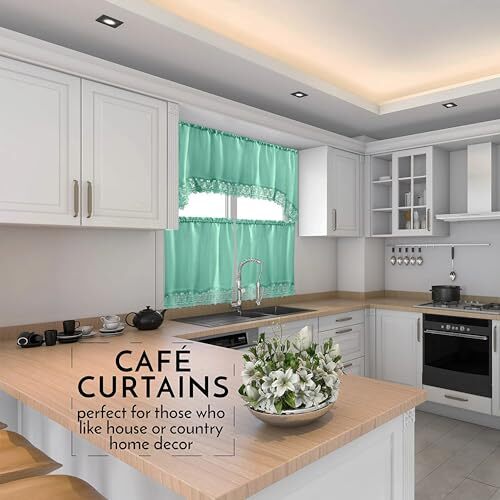American Linen Café Curtains for Kitchen, Bathroom Curtains Assorted Colors