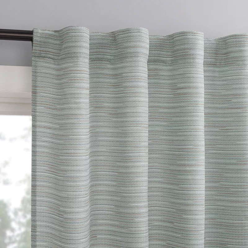 1pc 40"x63" Laurel Textured Space Dye Semi-Sheer Back Tab Curtain Panel