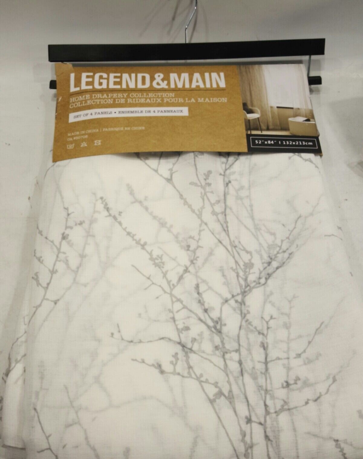 Lite Out LEGEND&MAIN Home Drapery Collection 52″ x 84″Set of 4 Panels, NEW