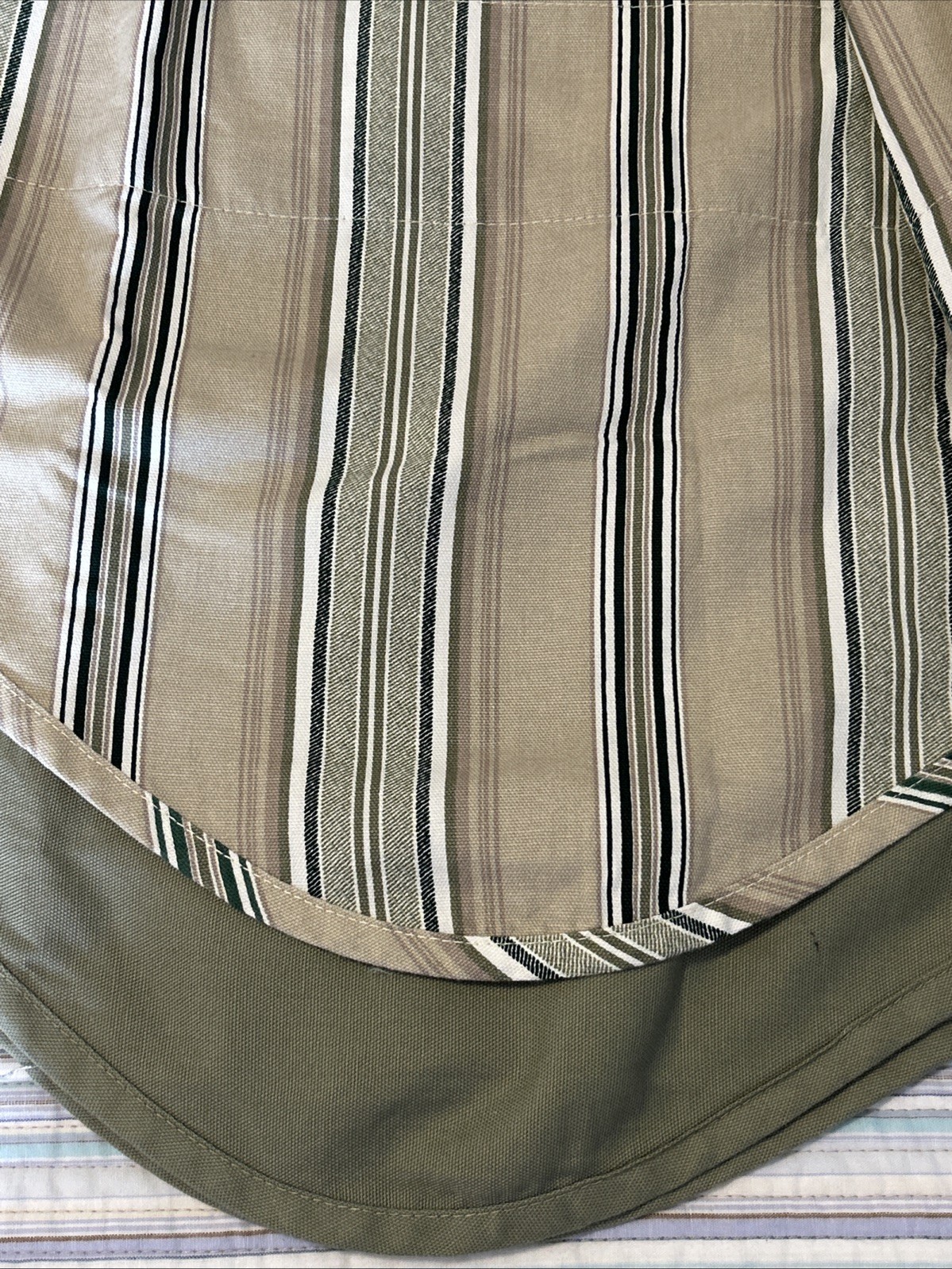(3) JC Penney Home Collection Valences Beige/Green/Black/White 58 in