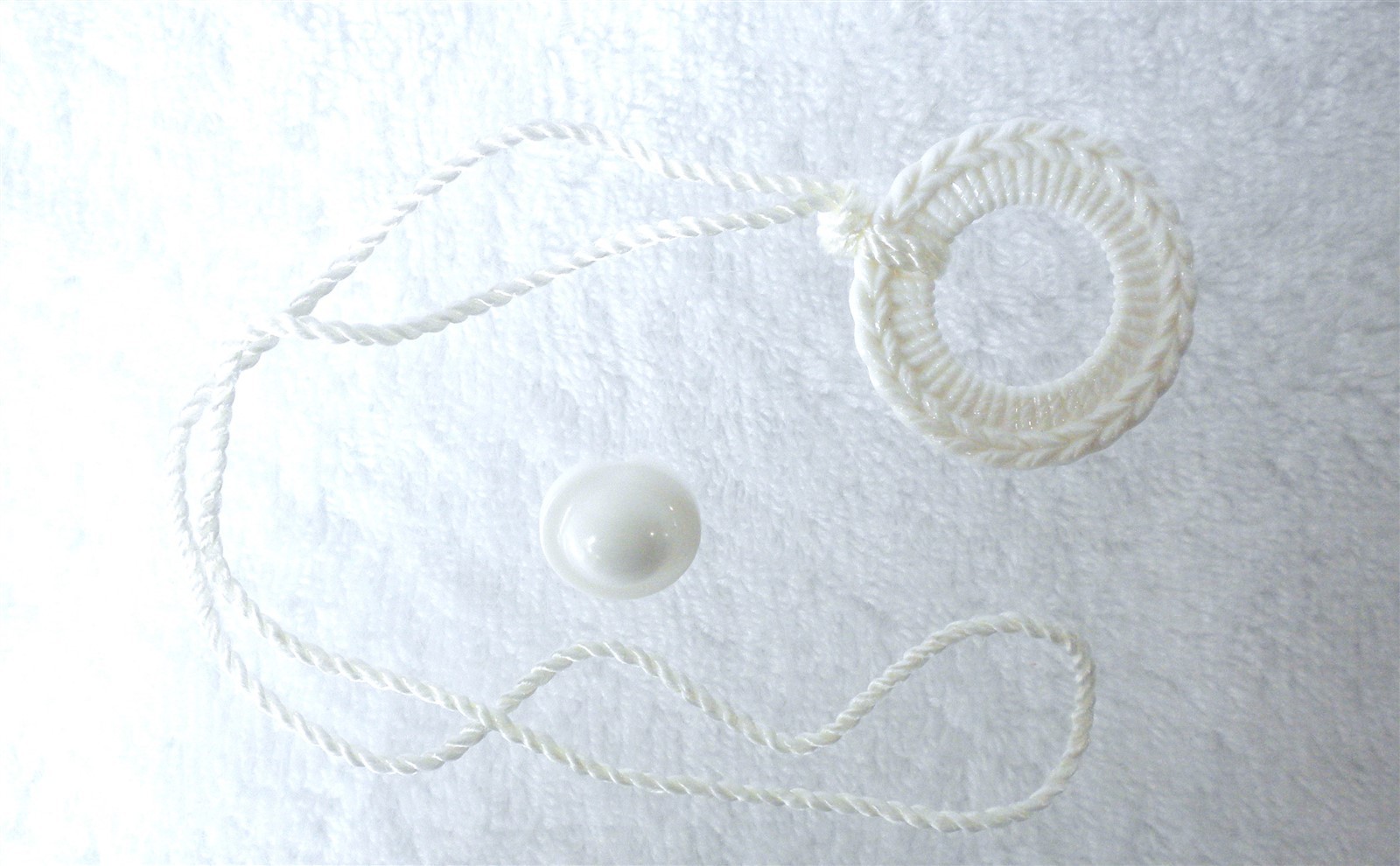 LOT 2 PACKS VTG NOVELTY CORD & TASSEL SHADE PULLS 1.5″ RING HIGBEE SCREW 9″ DROP