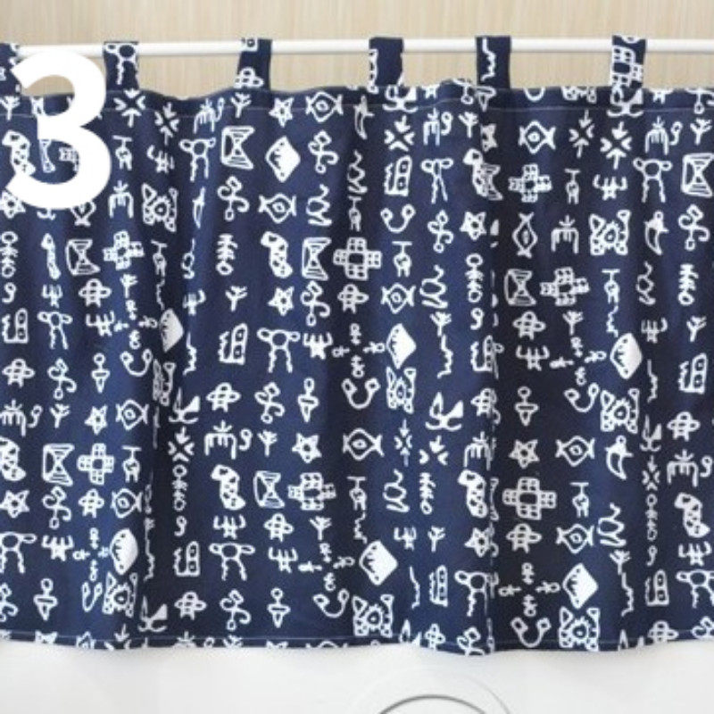 140 50cm Half Curtain Short Floral Print Ethnic Cottagecore Home Room Decor Chic