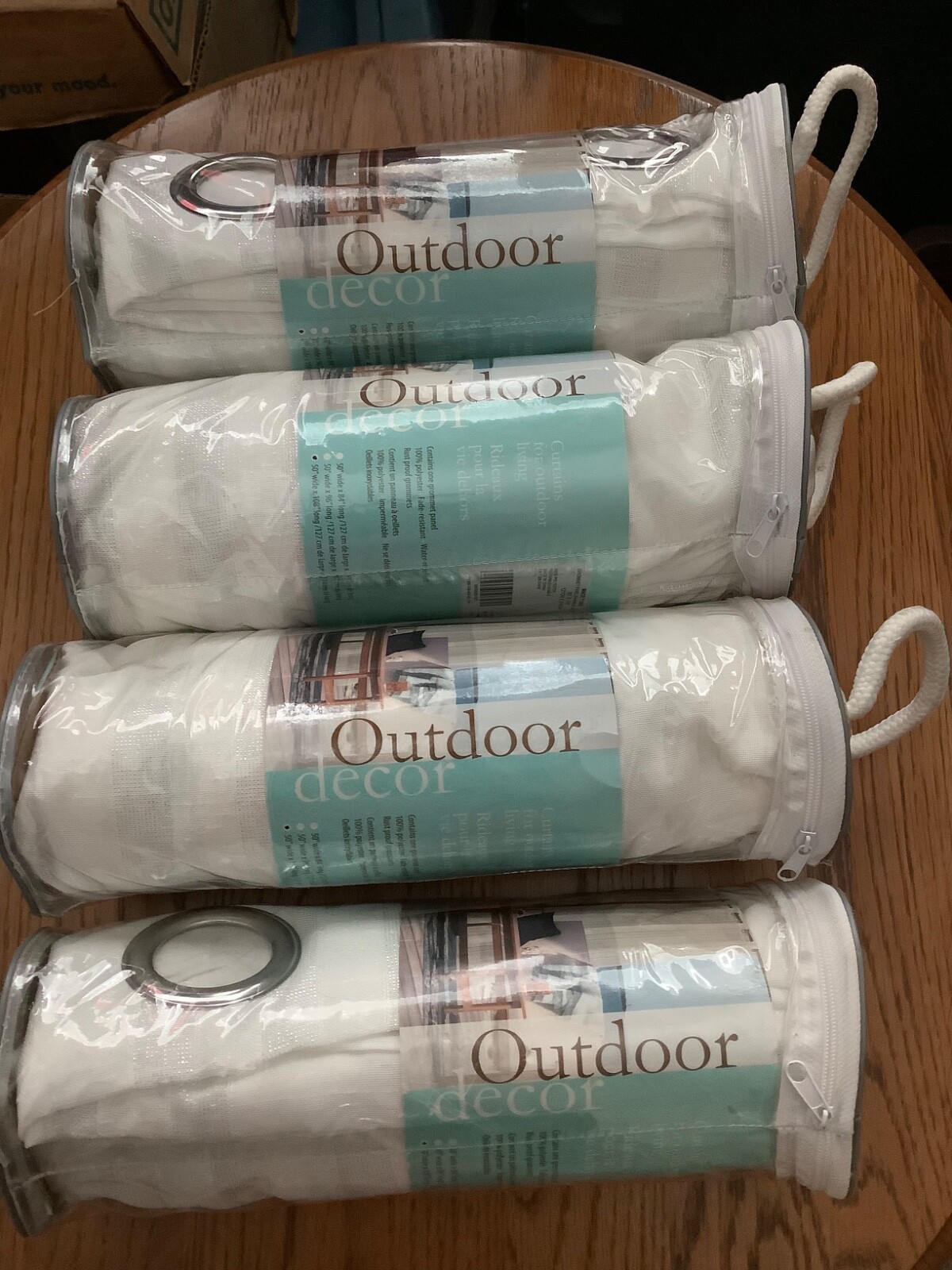 Outdoor Decor Macie Grommet Panel, Silver, 50″ x 108” lot of 4 NEW NIP (4 packs)