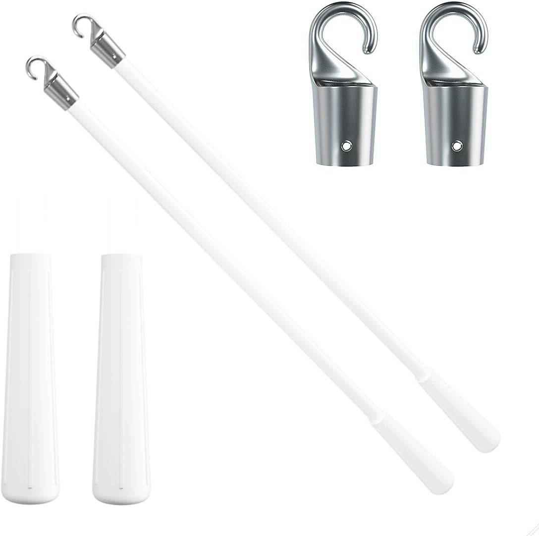 Sturdy 2-Pack 12 Inch Fiberglass Blind Wands for Effortless Window Adjustments