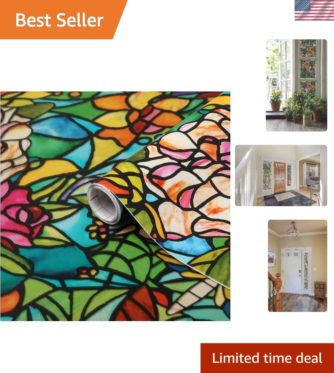 Durable Spring Chapel/Tulia Privacy Film – 17″ x 78″ Easy Peel & Stick Vinyl