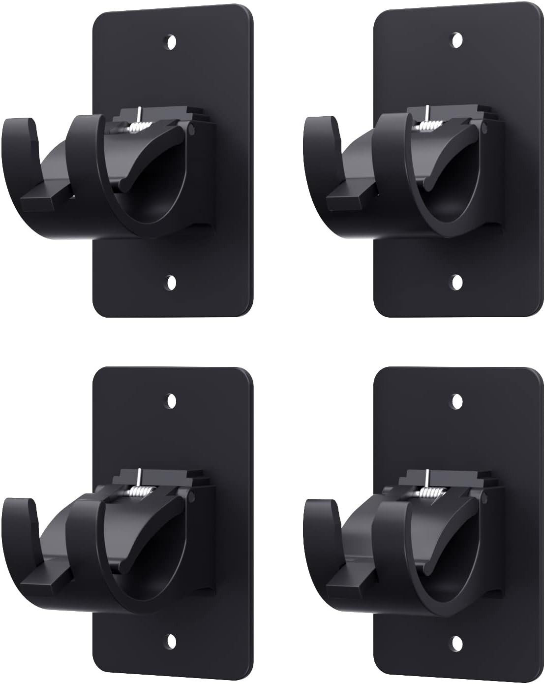 Universal Plastic Curtain Rod Holders – Elegant 4-Piece Set for Easy Hanging