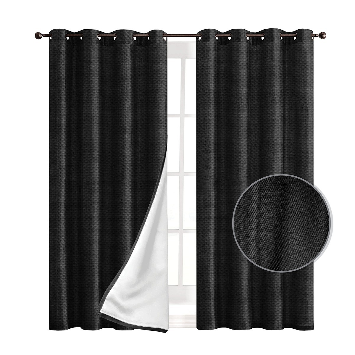 Elegant Comfort Blackout Grommet Top – 2 Panels Set – Thermal