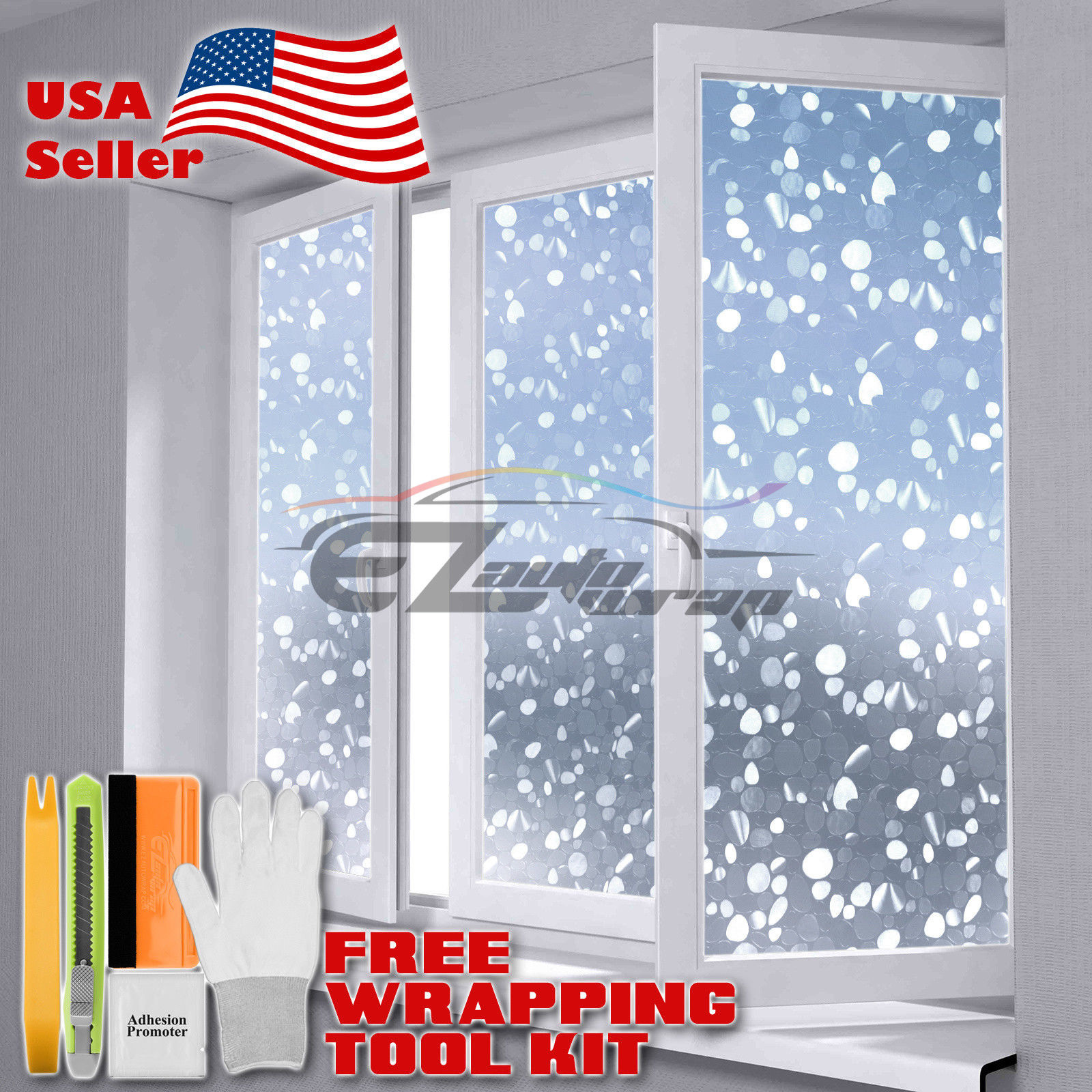 【Frosted Film】 Glass Home Bathroom Window Security Privacy Sticker #4002