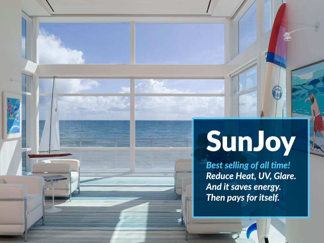 SunJoy 5 One Way Mirror Privacy Home Commercial Window Tint Film Solar UV Heat