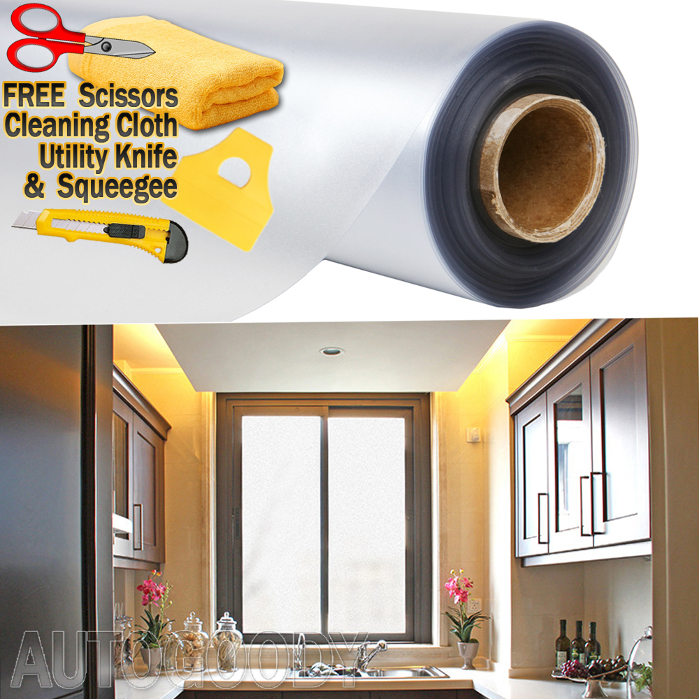 48″ x 60″ Frosted Glass Film Static Cling Office Bathroom Window Tint 4ft x 5ft