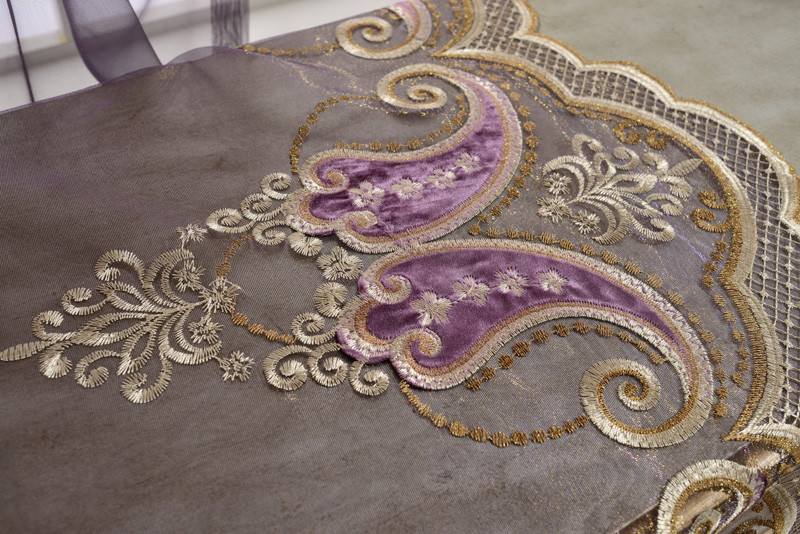 European Curtains Applique Blackout Velvet Cloth Drape Transparent Sheer 1 Piece