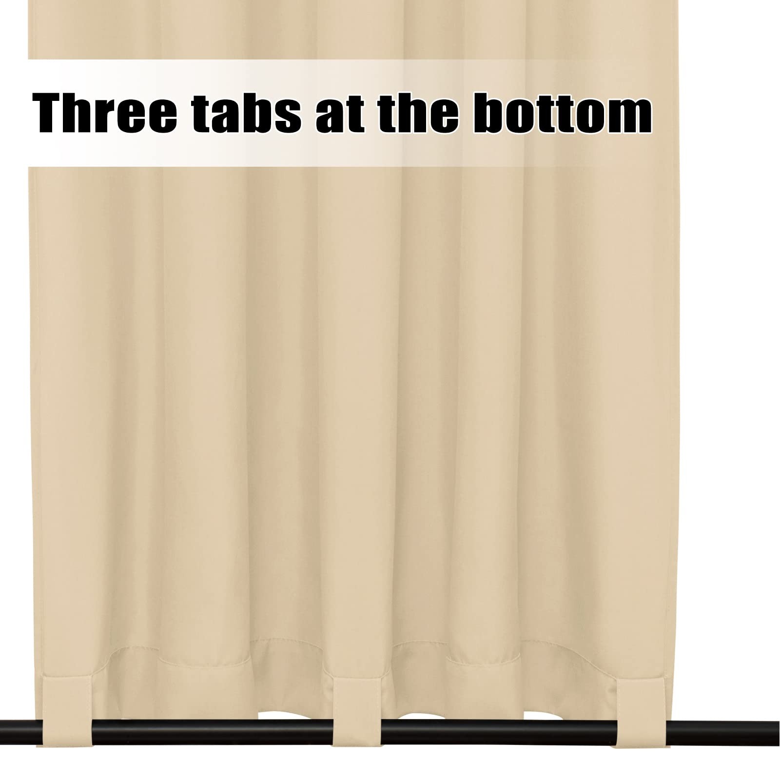 Outdoor Curtains Waterproof Windproof Weatherproof Curtain for Patio, Cabana, Po