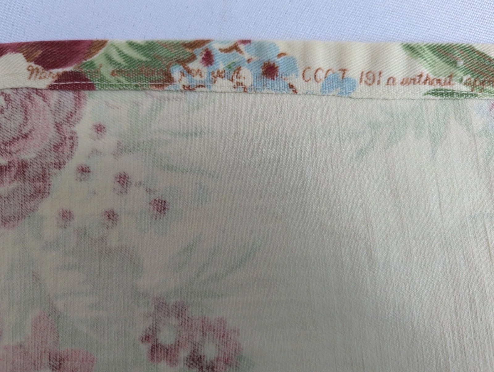 Vintage Floral Heavy Cotton Curtain Panels 33X70″ Yellow Pink Blue Ralph Lauren?